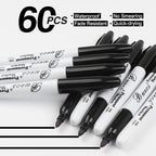 Buecs Permanent Markers, Fine Point, Waterproof & Smear Proof Markers, Quick - Image 4