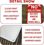 No Soliciting Sign for House/Home, Metal Yard Sign for Front Door, Perfect - Image 4