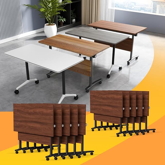 Conference Table Flip Top Mobile Conference Room Tables, Folding Conference by WYMHYZ