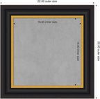 Amanti Art Black Framed Magnetic Board 22x22 Small Vision Board - Image 2