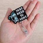Just Need to Vent Funny Inhaler Badge Reel, Retractable ID Card Badge Holders - Image 4