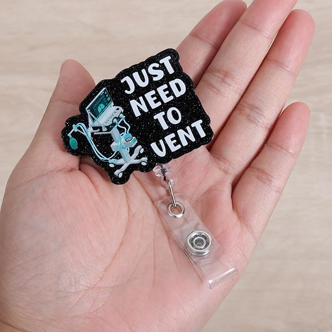Just Need to Vent Funny Inhaler Badge Reel, Retractable ID Card Badge Holders - Image 4