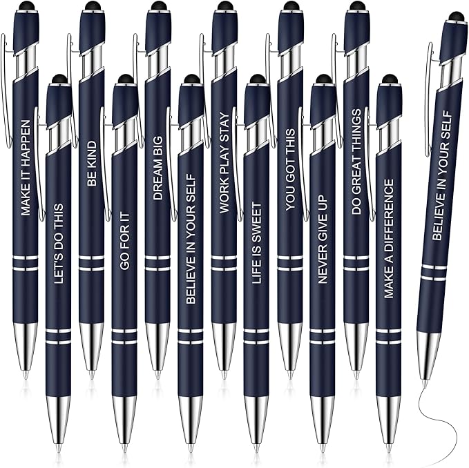 Zonon 12 Pcs Inspirational Pens Bulk Funny Ballpoint Pen by Zonon