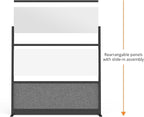 Stand Up Desk Store Workflow Modular Wall | 70'' x 70'' Wall | Expandable - Image 4
