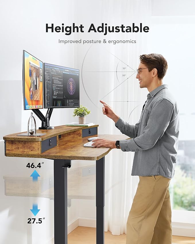 HUANUO 55″ x 26″ Electric Standing Desk - Image 5
