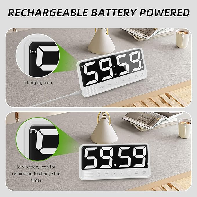PULIVIA Extra-Large Display Digital Kitchen Timer - Image 5