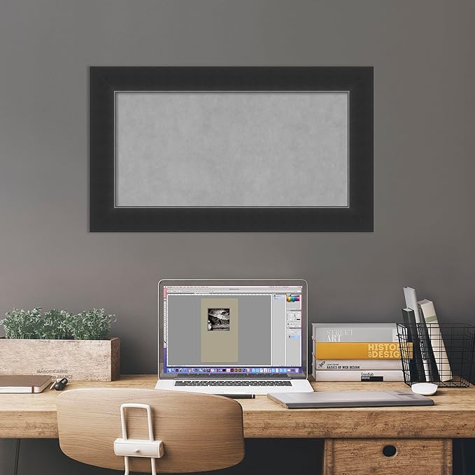Amanti Art Black Framed Magnetic Board 17x29 Small Vision Board - Image 5