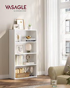 VASAGLE Set of 2 Bookshelves, 23.6 Inches Wide, 4-Tier Open Bookcases - Image 2
