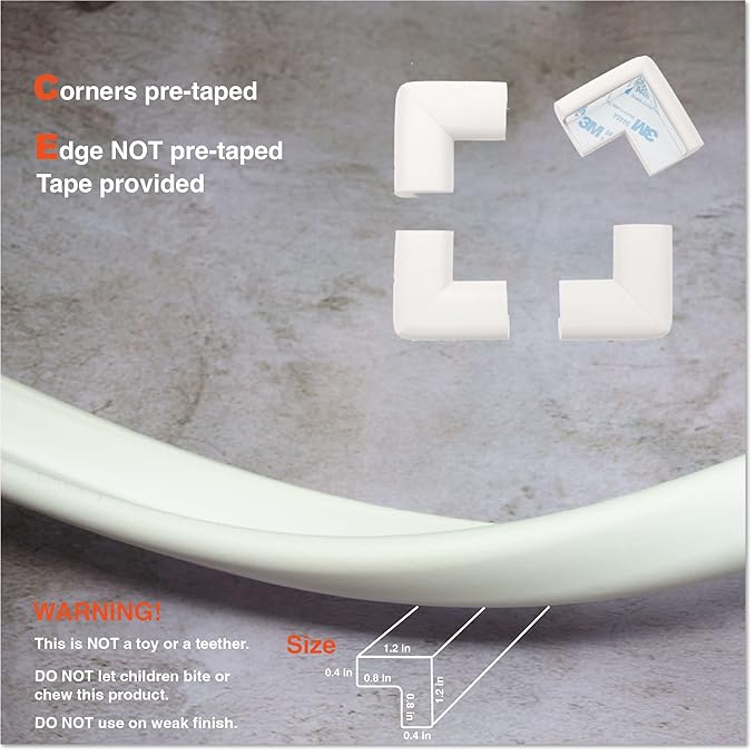 Roving Cove HeftyFit Edge Corner Protector Baby Proofing, Heavy-Duty, Soft NBR - Image 5