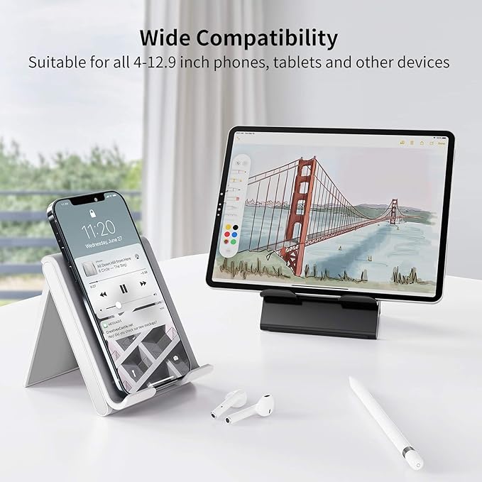 SAIJI Adjustable Tablet Stand Holder Portable Foldable Desktop Stand Dock - Image 5