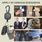 AIDSOTOU Badge Holder Retractable Clip Heavy Duty Carabiner Badge Reel Keychain - Image 6