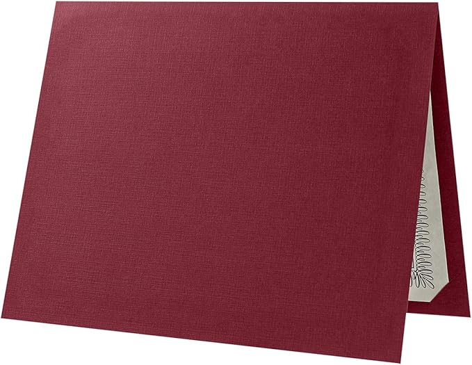 LUXPaper 9.5" x 12" Certificate Holders | Burgundy Linen | 100lb. Cover | 25 Qty by LUXPaper