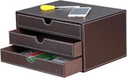 RHCSZ Stackable 3-Drawer Desk Organizer, Executive Office Supplies Desktop - Image 2