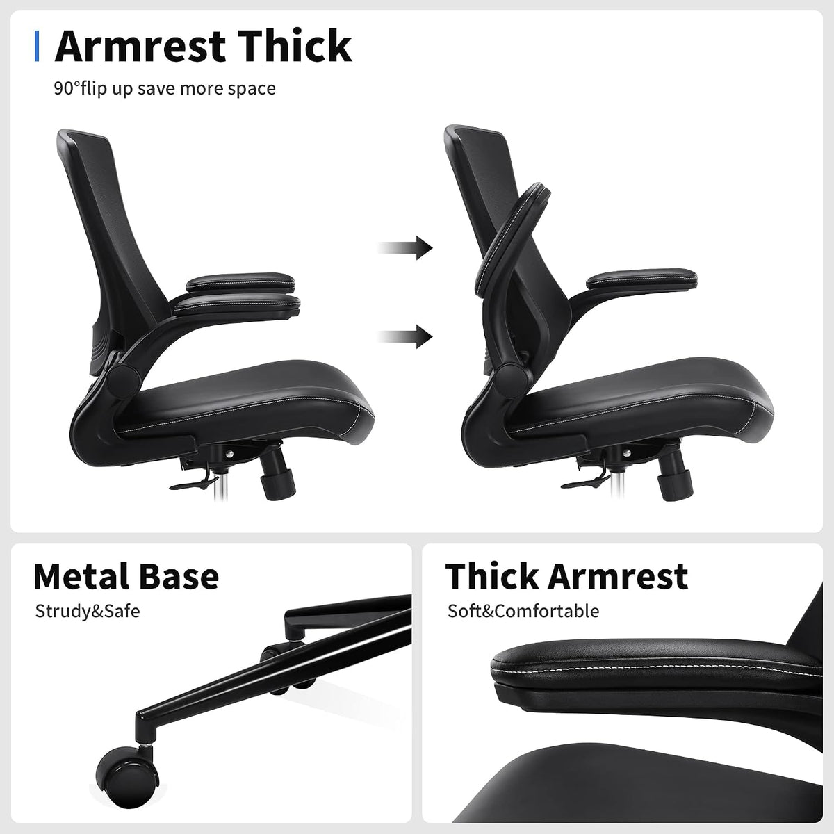 Misolant Tall Office Chair for Standing Desk, Drafting Chair with Footrest Ri...