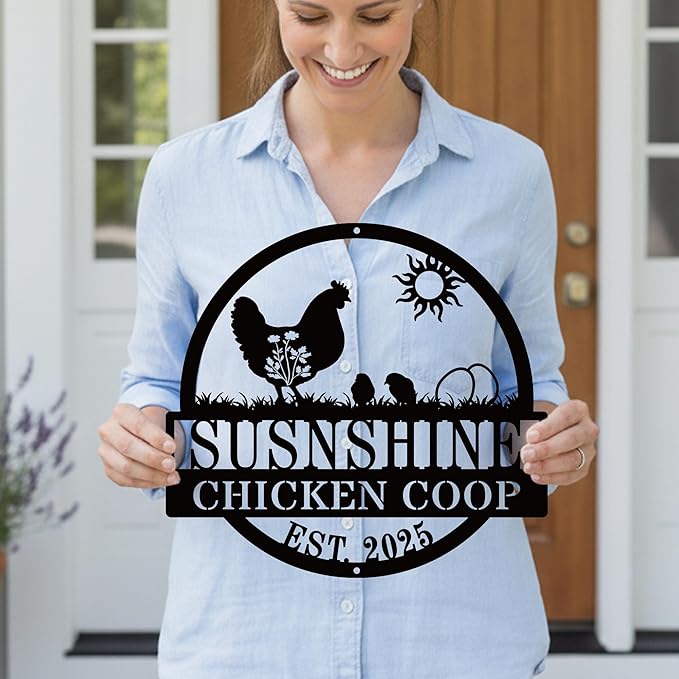 Personalized Chicken Coop Metal Signs Custom Chicken Coop Decor Chicken Coop - Image 3