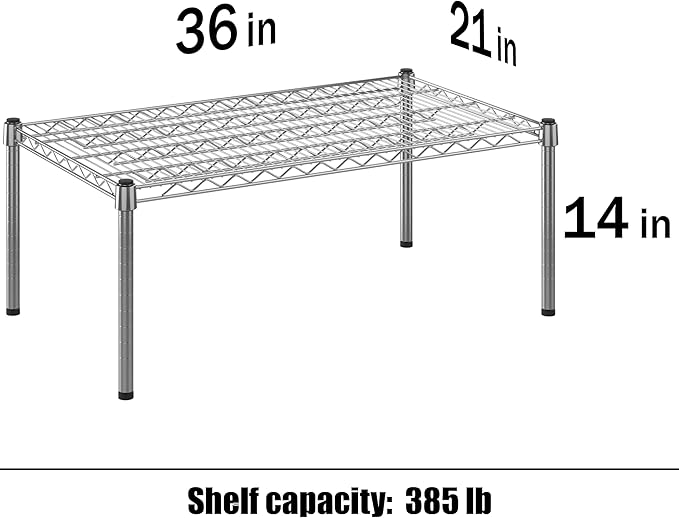 Regal Altair 21" Deep x 36" Wide x 14" Height Wire Shelving Kit | 1-Tier | NSF - Image 3