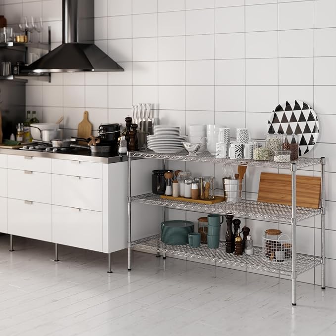 Regal Altair 18" Deep x 54" Wide x 34" Height Wire Shelving Kit | 3-Tier | NSF - Image 6