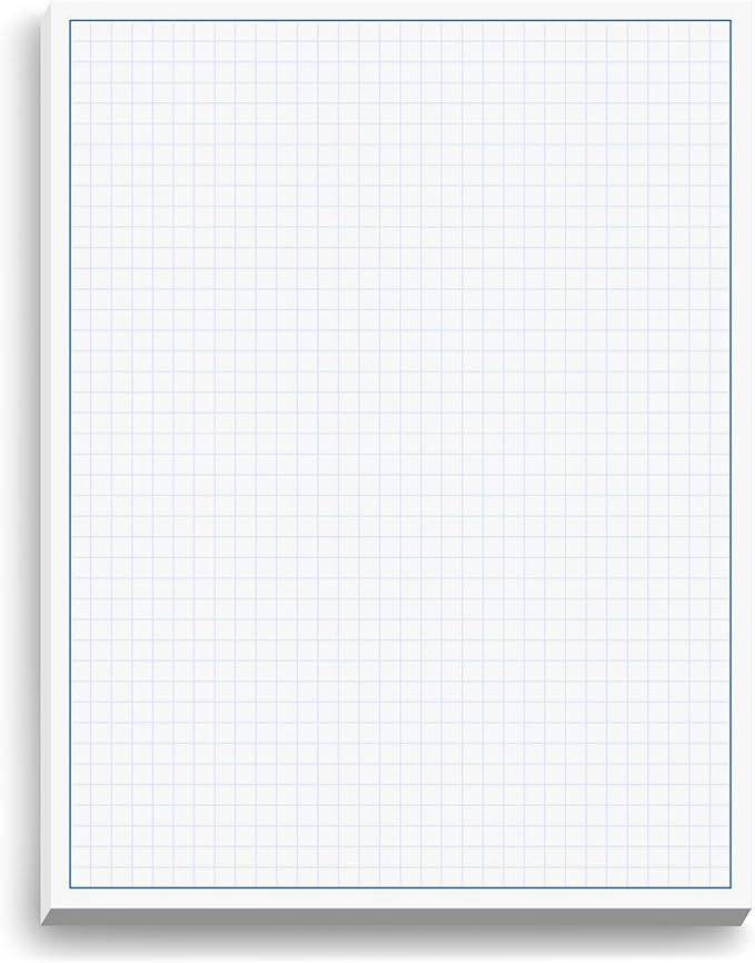 Graph Paper Pad for Blueprint Drawings, Engineering Drawing, and Planning by NextDayLabels
