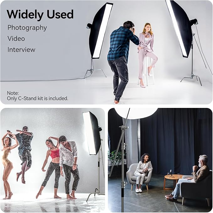 2 Pack Photography C Stand: 100% Stainless Steel - Image 7