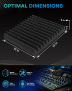 Knightsacoustic 24 Pack Sound Proof Foam Panels - Image 2