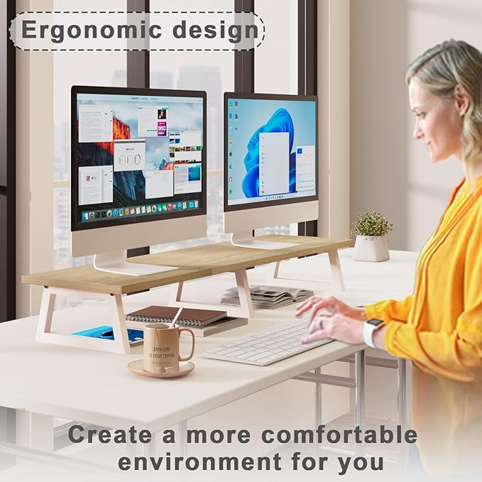 TEAMIX Large Dual Monitor Riser - Image 2