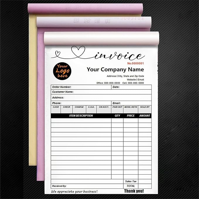 Custom Invoice Book in 3-Part /2-Part Receipt Book - Image 2