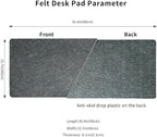 DAWNTREES Non-Slip Felt Desk Mat, 35.5 x 15.7 Inches Large Desk Pad Protector - Image 3
