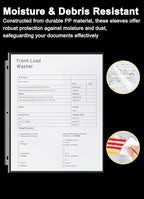 Clear Sheet Protectors for 3 Ring Binder, 500 Pack Plastic Sleeves for Paper - Image 6