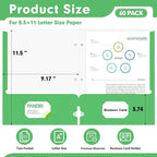Two Pocket Portfolio Folders, PANDRI 60 Pack 3 Hole Punched 2 Pocket Folders - Image 2