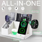 White Leather Desk Organizer - Image 2