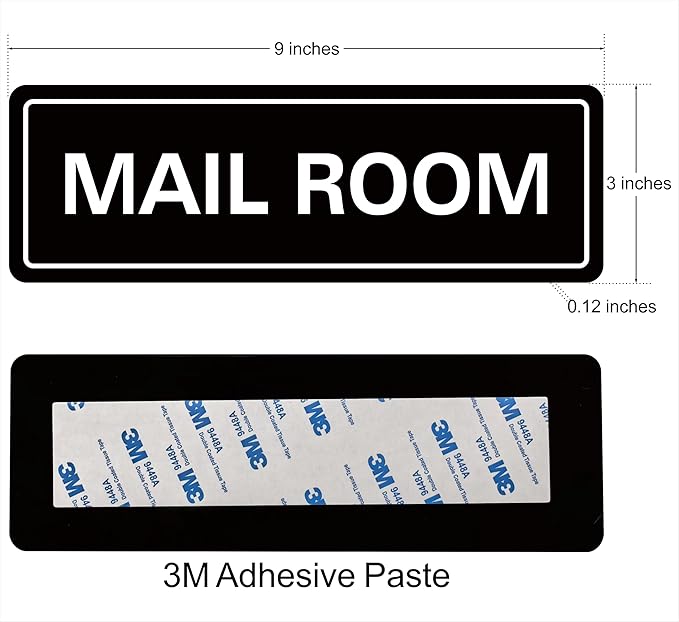 Mail Room Sign – Premium Frosted Acrylic Material, Strong Self-Adhesive - Image 2