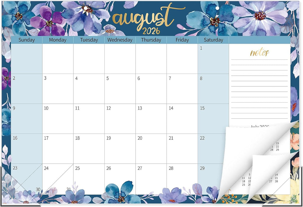 Guasslee Desk Calendar 2026-2027, 19 Month Jun 2026-Dec 2027, 17" X 11.5" | Academic Wall Calendar With To-Do List, Notes Section For School Year Office Home Teacher Planning