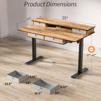 Kingant 55 x 30 Inch Electric Standing Desk - Image 3