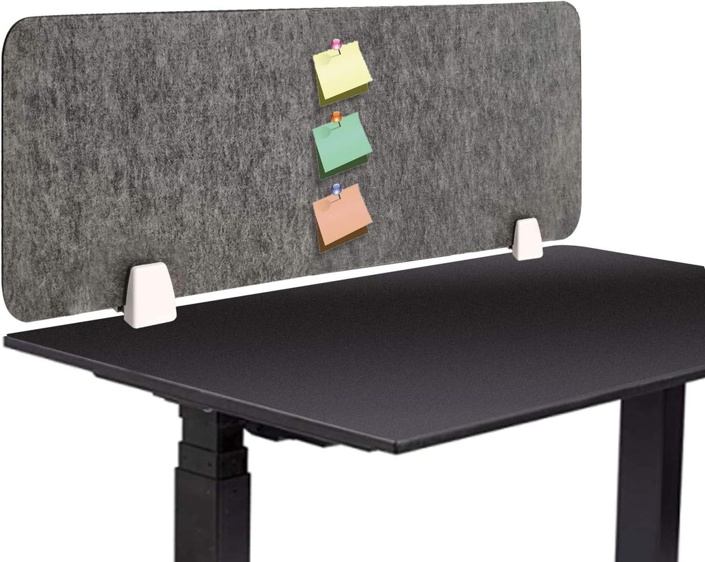 MYOYAY 40''x12'' Privacy Panel Clamp-on Acoustic Desk Divider Freestanding