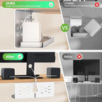 KEEGH 16" Under Desk Cable Management Tray, 2 Pack Desk Cord Organizer Upgrade - Image 3