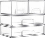 Vtopmart Stackable Storage Drawers Set of 4, Laundry Room Organization