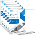 EHWINE 6 Pack Acrylic Sign Holders by EHWINE
