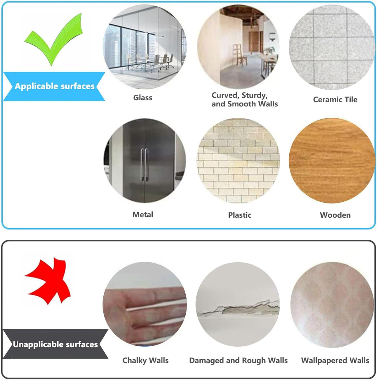 JUMUBOARD Self-Adhesive Magnetic Dry Erase Whiteboard Sticker, 32" x 16&...