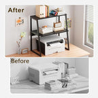 Arbuxzuy Printer Stand, Desktop Printer Shelf, 3 Tier Desk Shelf - Image 4
