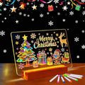 SetGame Led Note Board with Colors 7 Pens, Light Up Dry Erase Board with Stand by AcrylicHolidayDecorations