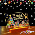SetGame Led Note Board with Colors 7 Pens, Light Up Dry Erase Board with Stand by AcrylicHolidayDecorations