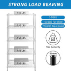 Guan River 5-Shelf Adjustable Metal Shelf Wire Shelving Unit Storage Rack - Image 4