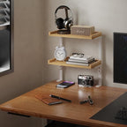 ART-GIFTREE Clamp On Desk Shelf 2-Tier, 12.5 inch Wood Shelving Unit - Image 7