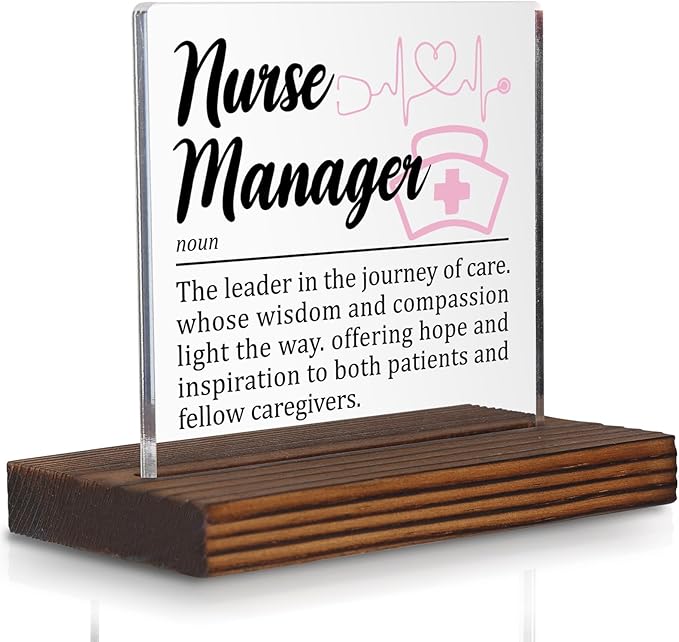 Nurse Manager Appreciation Gift Desk Sign, Thank You Gift by Pariveca