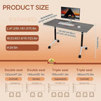 Folding Conference Table 4ft 5ft, Foldable Office Meeting Desk - Image 2