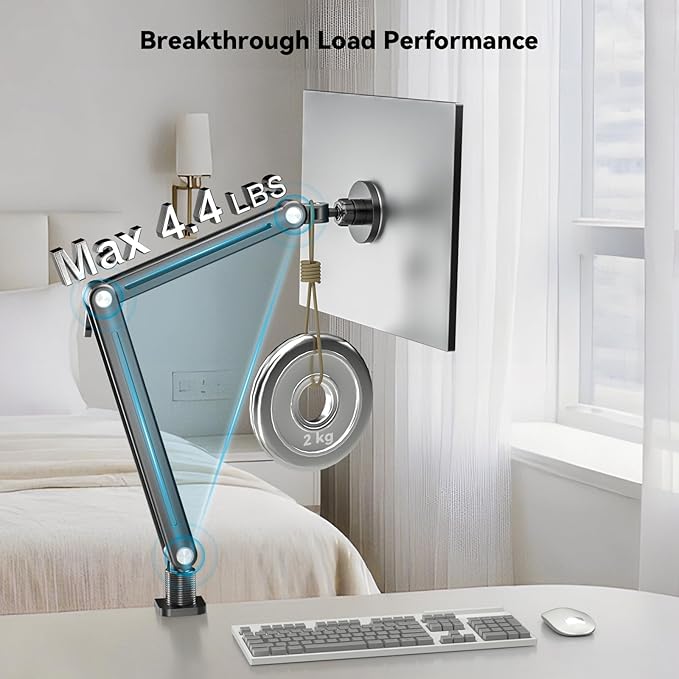 Jakeko Strong Magnetic Portable Monitor Desk Clamp - 75mm VESA Mount 4.7" 12.9" - Image 3