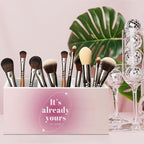 URLLUAE Preppy Pink Aura Inspirational Wooden Pen Pencil Holder - Image 2