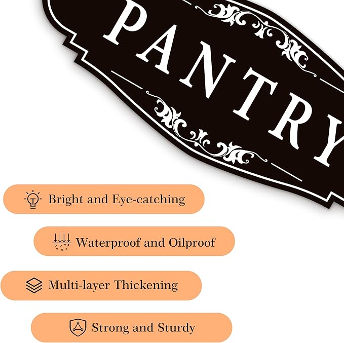 Pantry Door Sign Sticker for Kitchen, Self-adhesive Farmhouse Pantry Decor for - Image 3