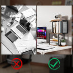 Vfelf Desktop Bookshelf, 3-Tier Desk Organizer Shelf - Image 6