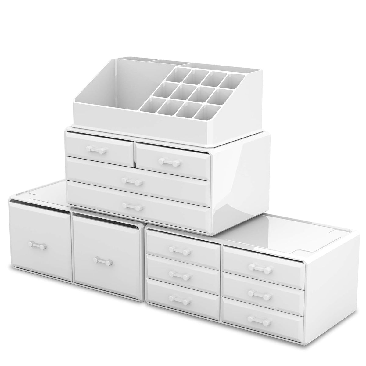 Readaeer Makeup Cosmetic Organizer Storage Drawers Display Boxes Case with 12...